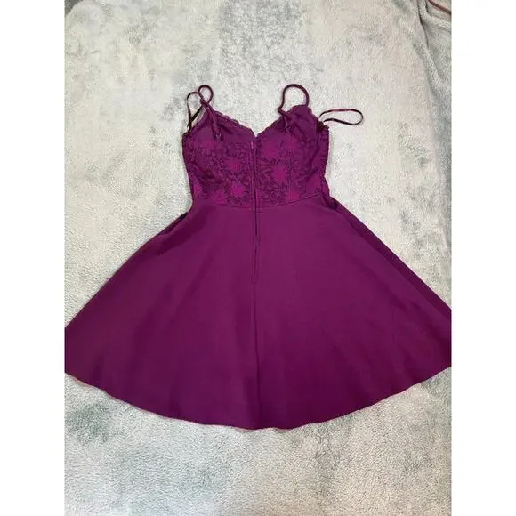 City Studio Purple Juniors Dress US 7 Made in China RN Number: 163221 - Picture 6 of 6